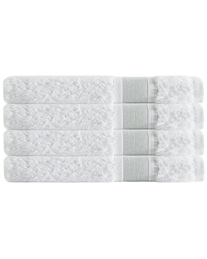 Enchante Home Unique Turkish Cotton 4pc Hand Towels In Green