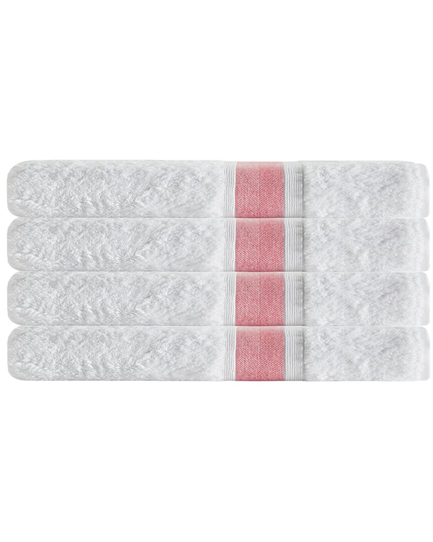 Enchante Home Unique Turkish Cotton 4pc Hand Towels In Pink