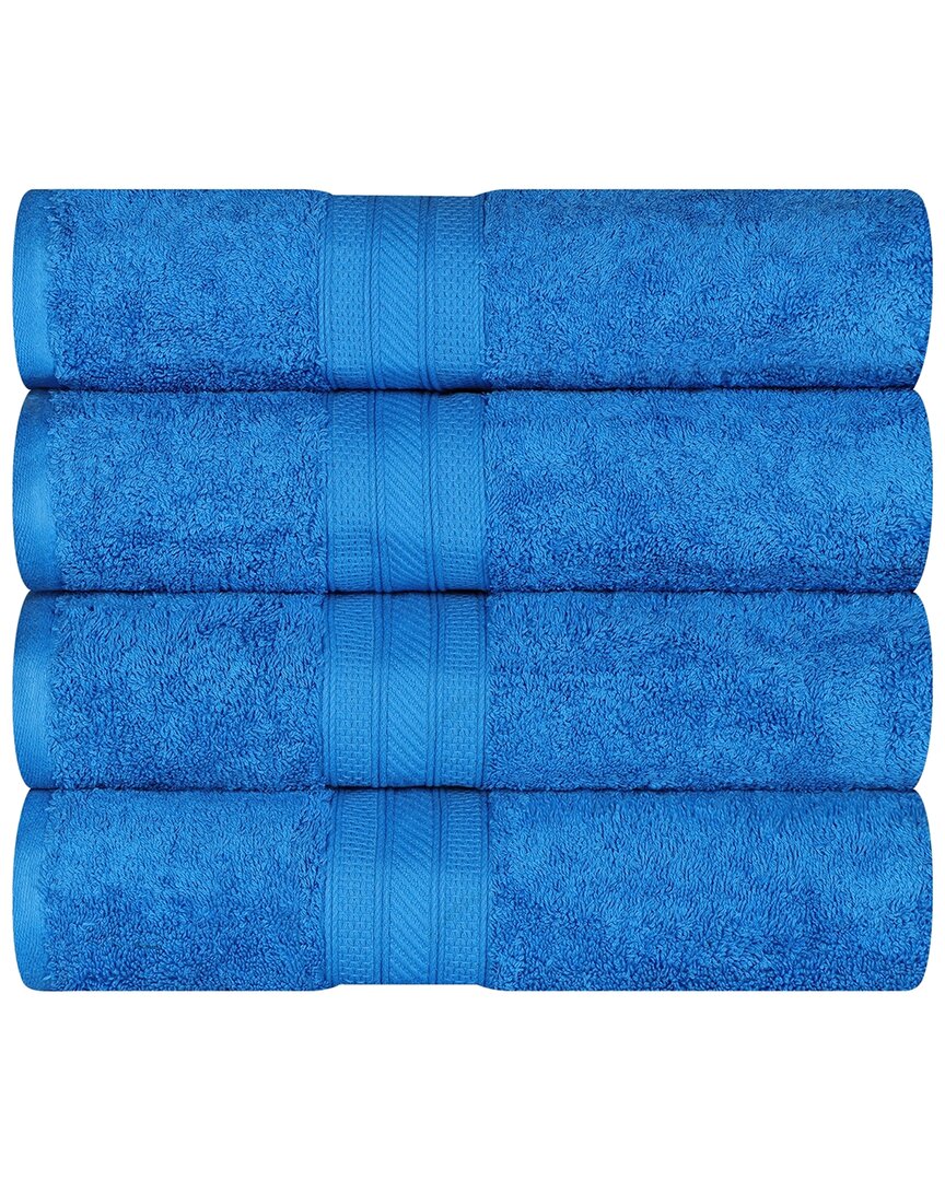 Superior Cotton Solid Highly-absorbent 4pc Luxury Bath Towel Set In Multi