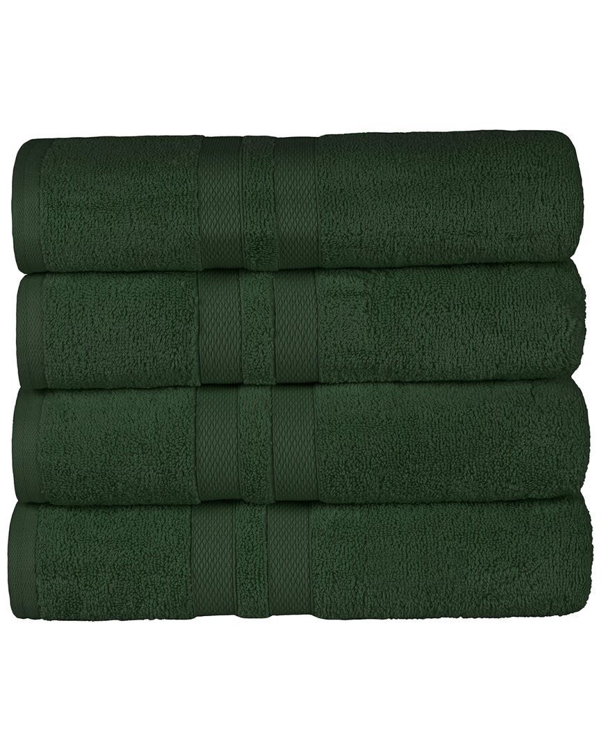 Superior Cotton Highly Absorbent Solid Assorted 8pc Quick-drying Towel Set In Green