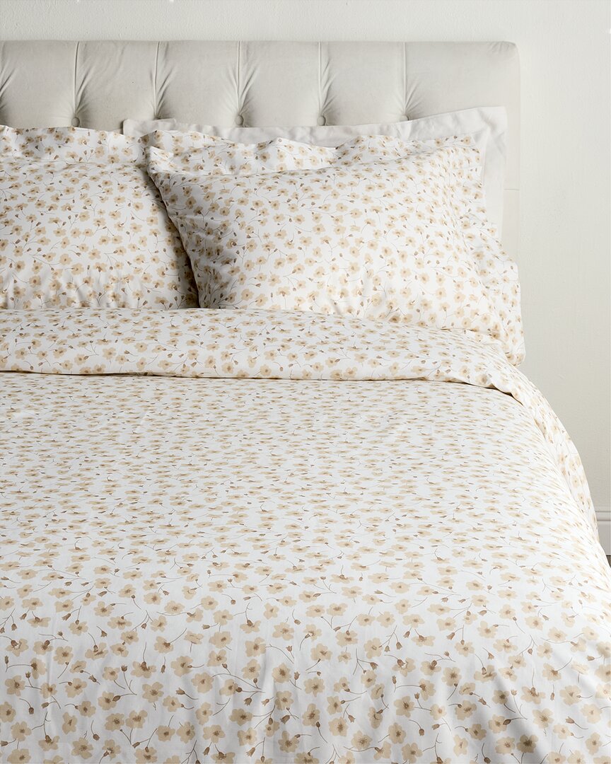 Maurizio Italy 200 Thread Count 3pc Duvet Set In Neutral