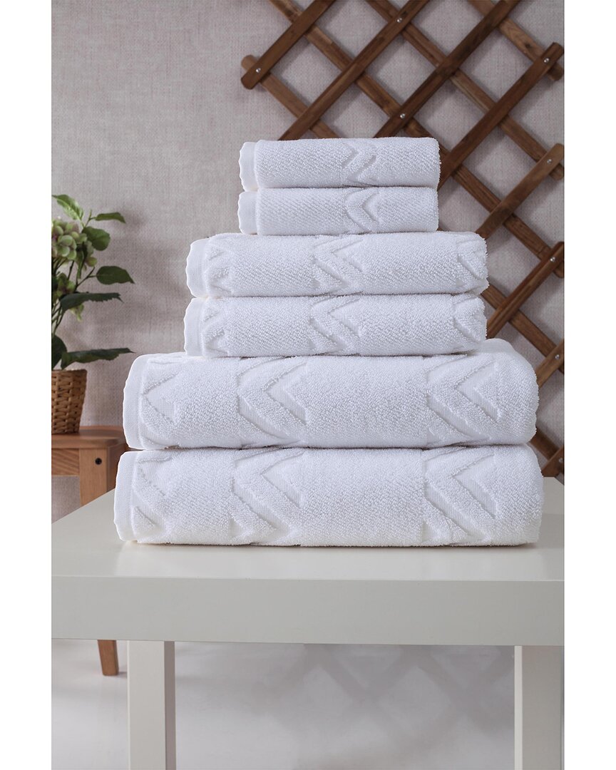 Ozan Premium Home Sovrano 6pc Towel Set In White
