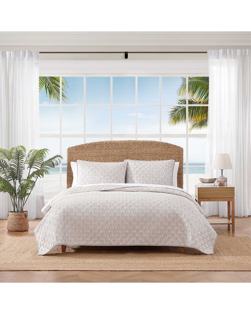 Tommy Bahama 136 Thread Count Bahama Fronds Cotton Reversible Quilt Set