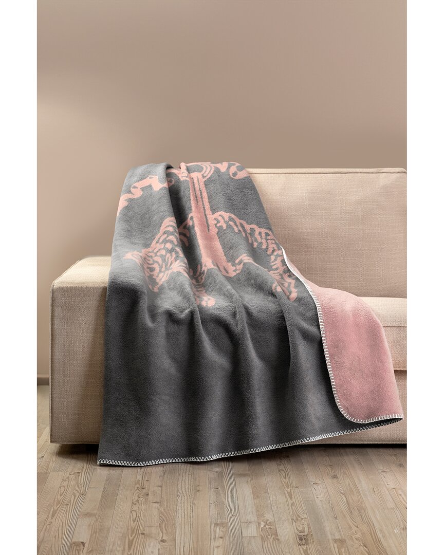 Brooks Brothers Double Faced Lamb Logo Luxury Cotton Throw