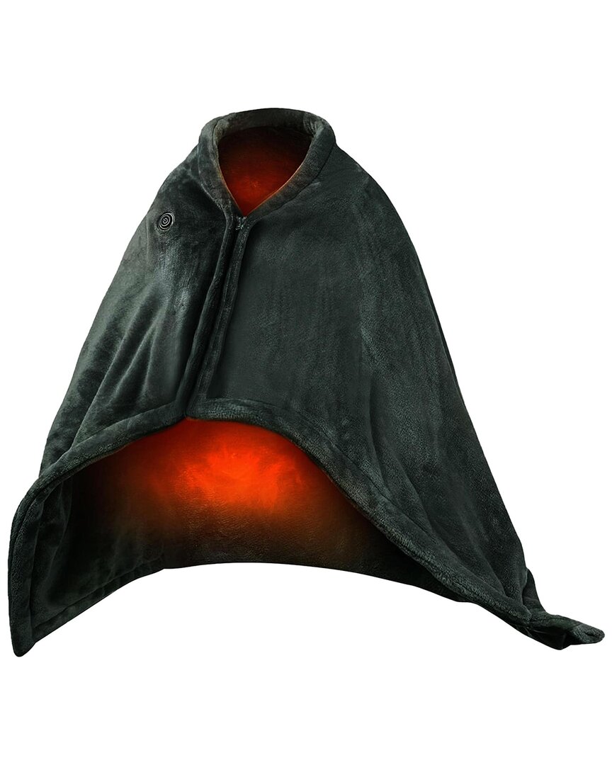 Fresh Fab Finds Usb Heated Blanket Electric Poncho Shawl In Black