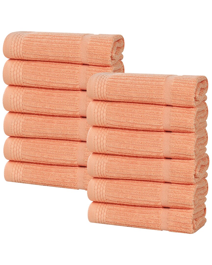 Superior Set Of 12 Milo Smart Twist Cotton Medium Weight Solid Washcloths