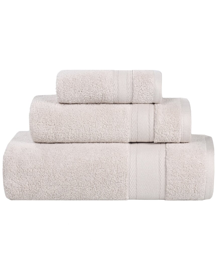 Superior Belmont Zero Twist Cotton Medium Weight Soft Absorbent 3pc Towel Set