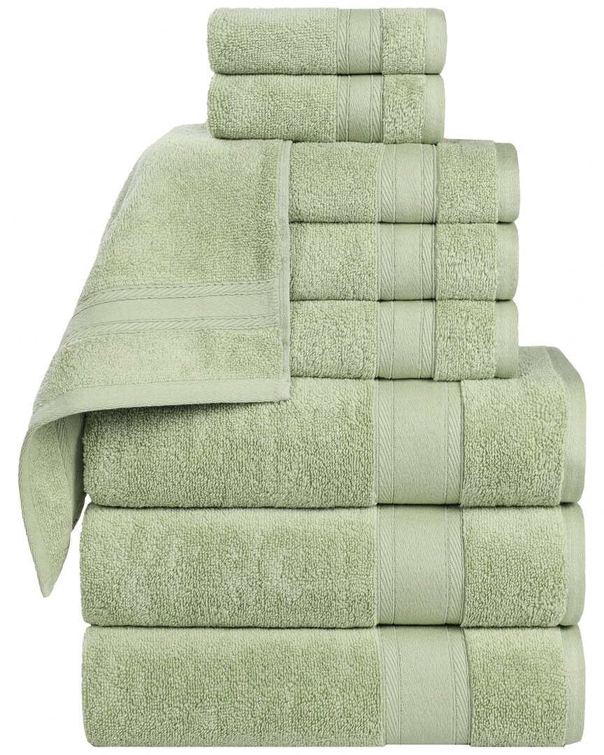 Superior Belmont Zero Twist Cotton Medium Weight Soft Absorbent 9pc Towel Set