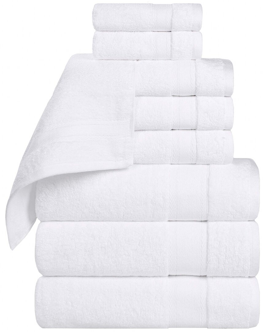 Superior Belmont Zero Twist Cotton Medium Weight Soft Absorbent 9pc Towel Set