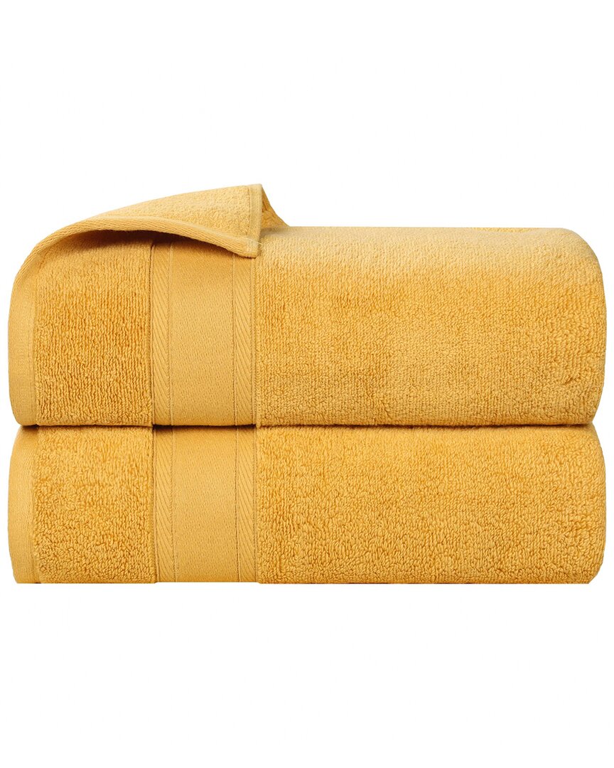 Superior Set Of 2 Belmont Zero Twist Cotton Medium Weight Soft Absorbent Bath Sheets