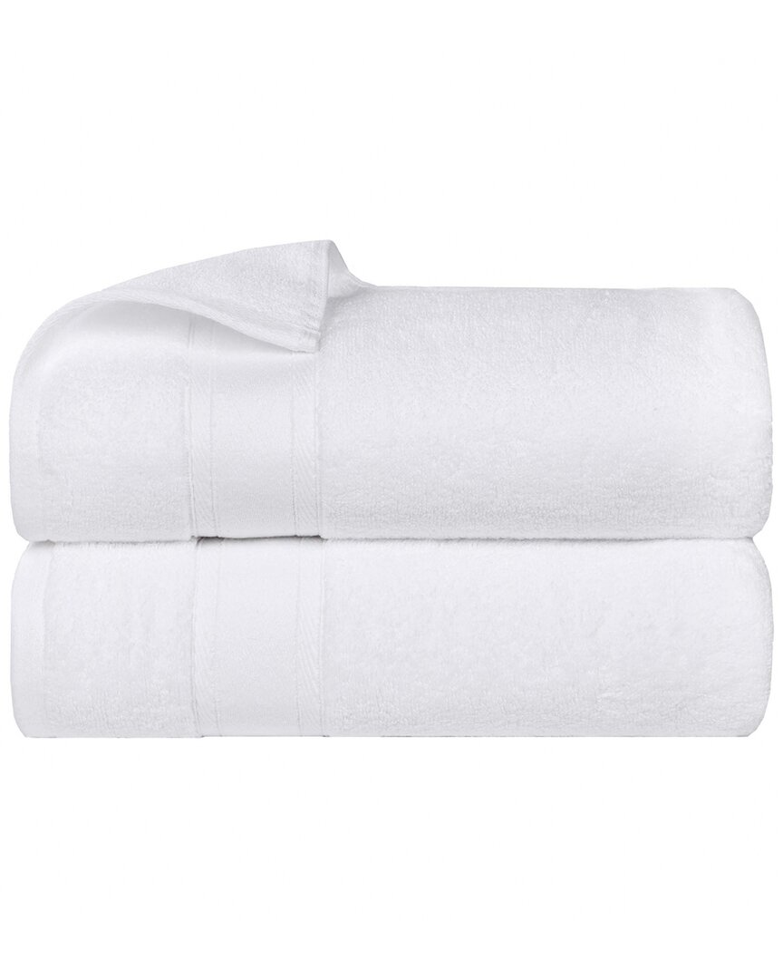 Superior Set Of 2 Belmont Zero Twist Cotton Medium Weight Soft Absorbent Bath Towels