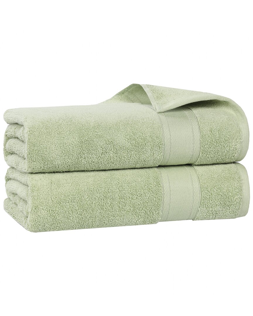 Superior Set Of 2 Belmont Zero Twist Cotton Medium Weight Soft Absorbent Bath Towels