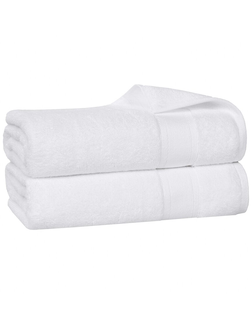 Superior Set Of 2 Belmont Zero Twist Cotton Medium Weight Soft Absorbent Bath Towels