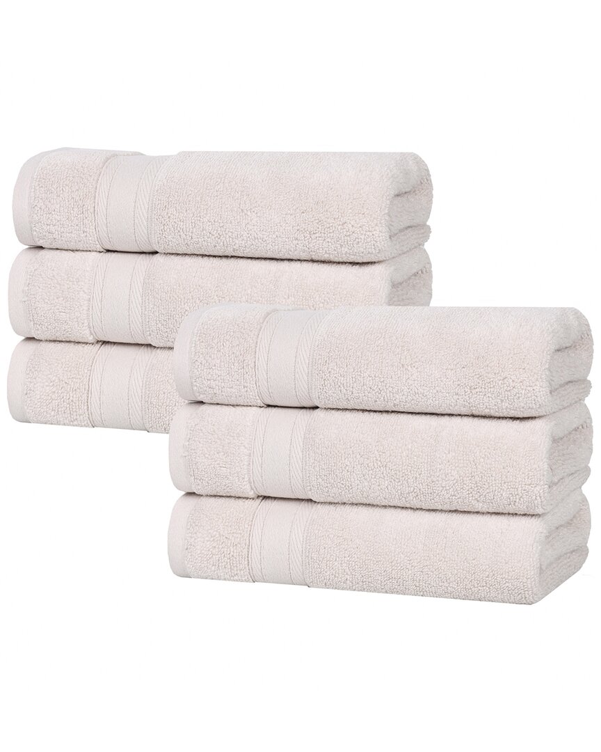 Superior Set Of 6 Belmont Zero Twist Cotton Medium Weight Absorbent Hand  Towels