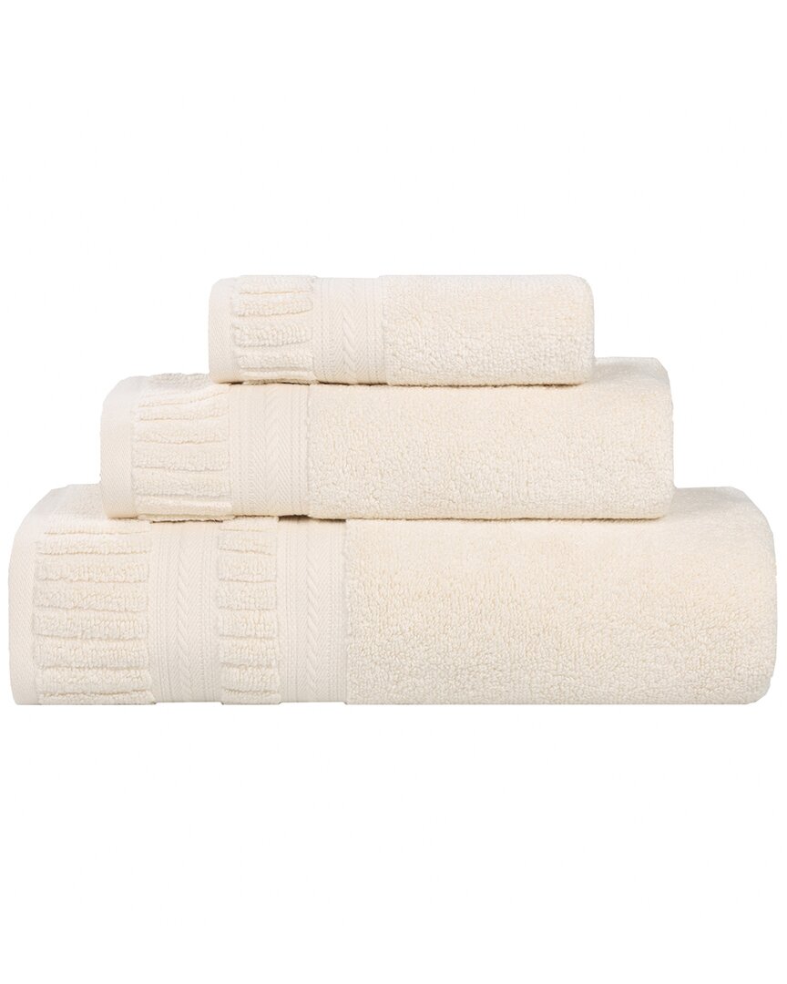 Superior Venice Zero Twist Cotton Medium Weight Soft Absorbent 3pc Towel Set