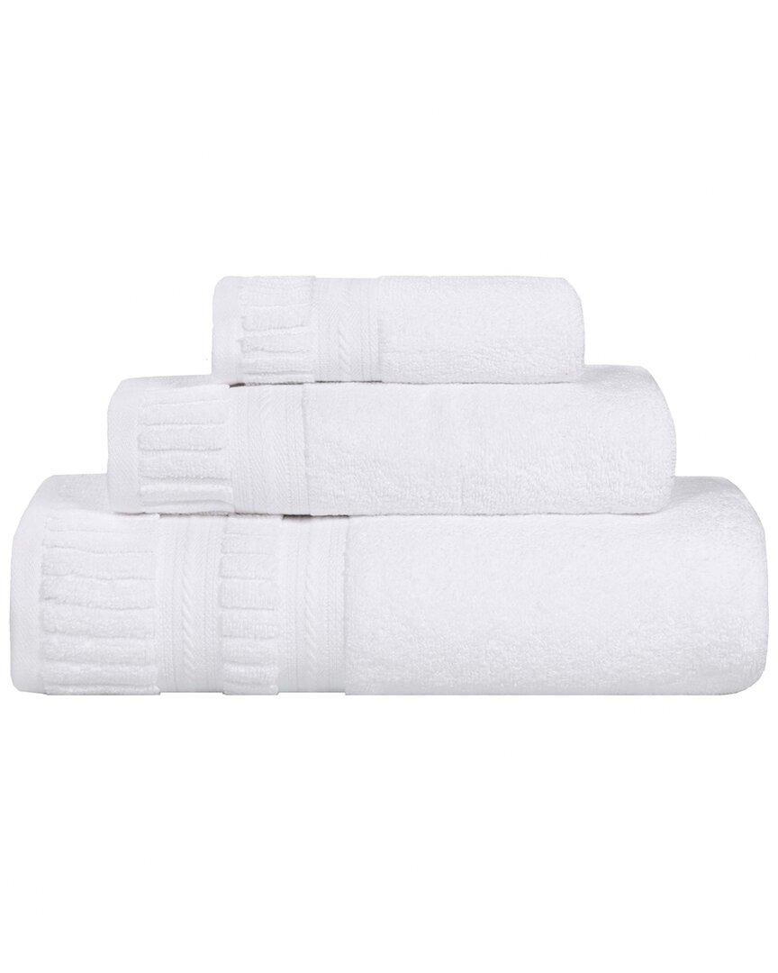 Superior Venice Zero Twist Cotton Medium Weight Soft Absorbent 3pc Towel Set