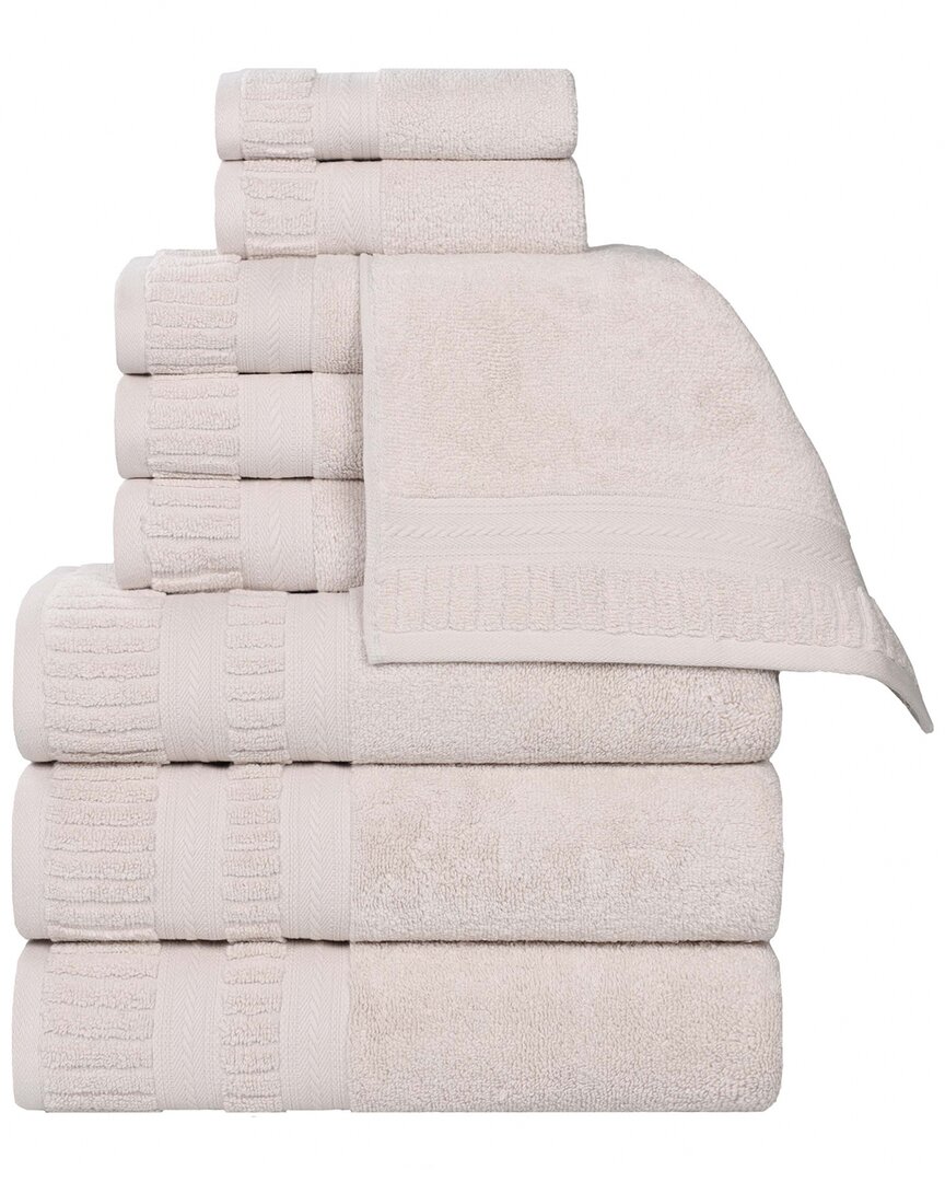Superior Venice Zero Twist Cotton Medium Weight Soft Absorbent 9pc Towel Set