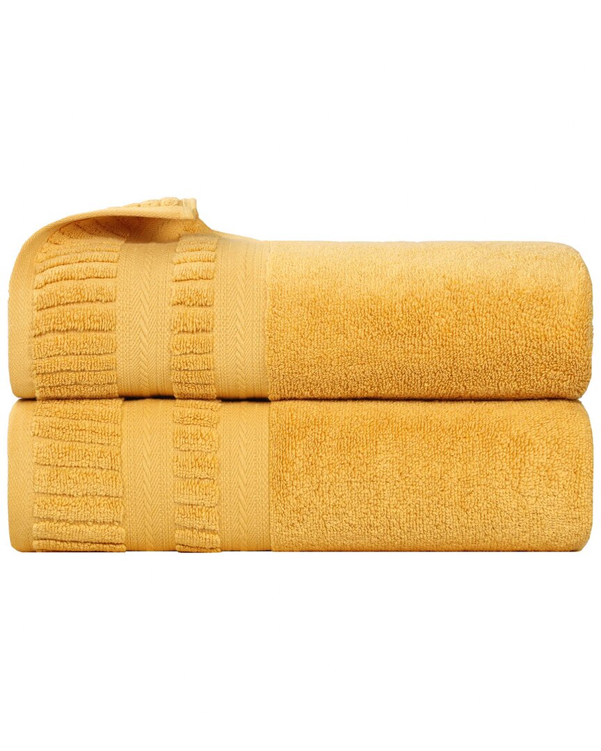 Superior Set Of 2 Venice Zero Twist Cotton Medium Weight Soft Absorbent Bath Sheets