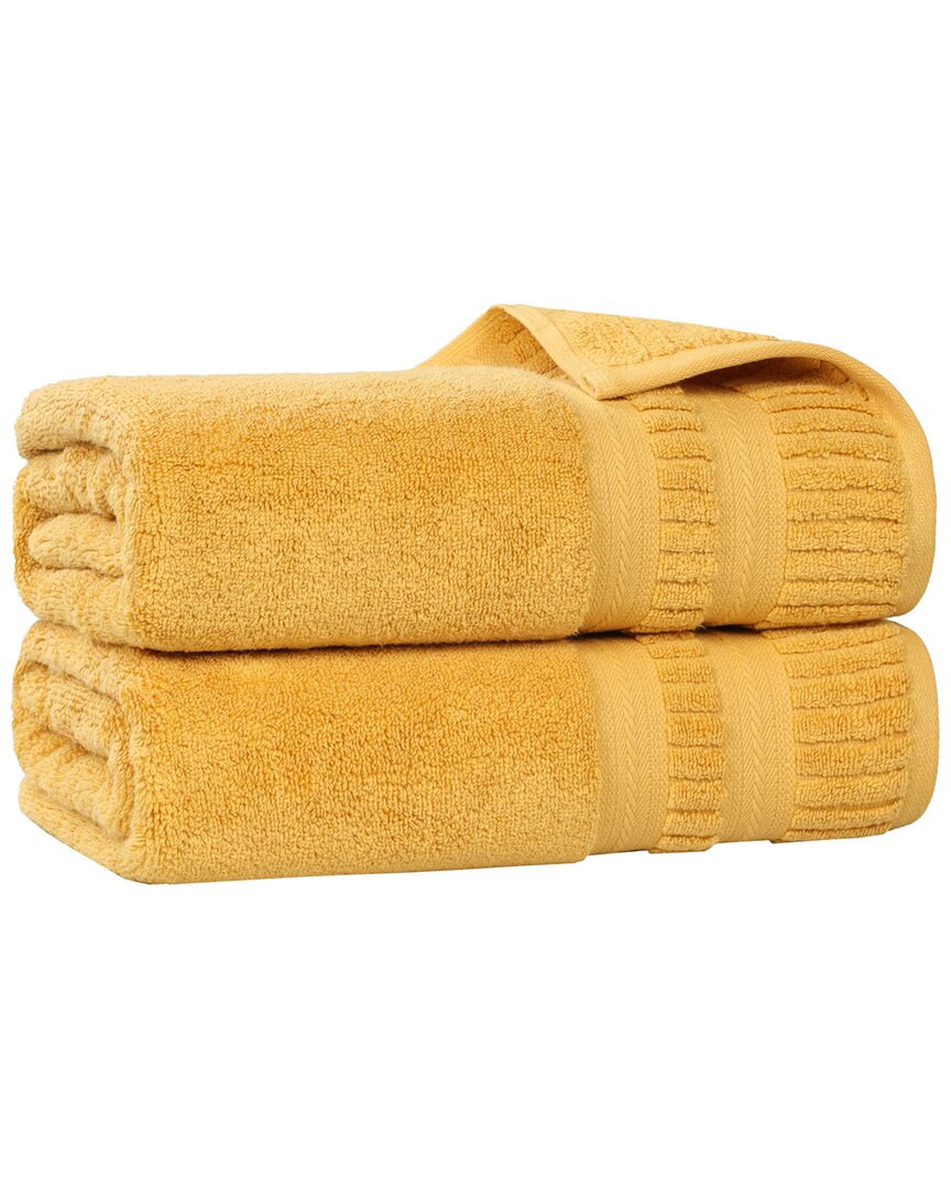 Superior Set Of 2 Venice Zero Twist Cotton Medium Weight Soft Absorbent Bath Sheets