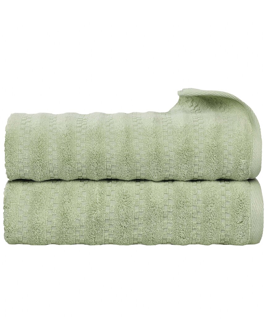 Superior Set Of 2 Zuma Zero Twist Cotton Medium Weight Soft Absorbent Bath Towels