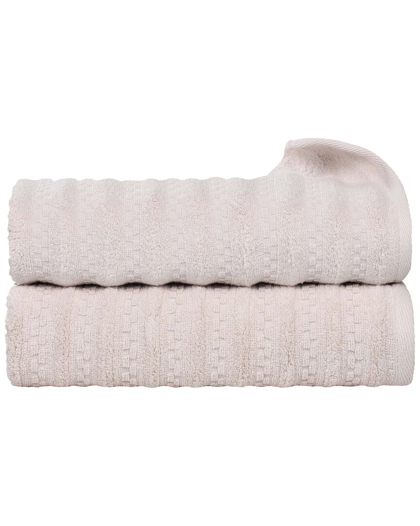 Superior Set Of 2 Zuma Zero Twist Cotton Medium Weight Soft Absorbent Bath Sheets