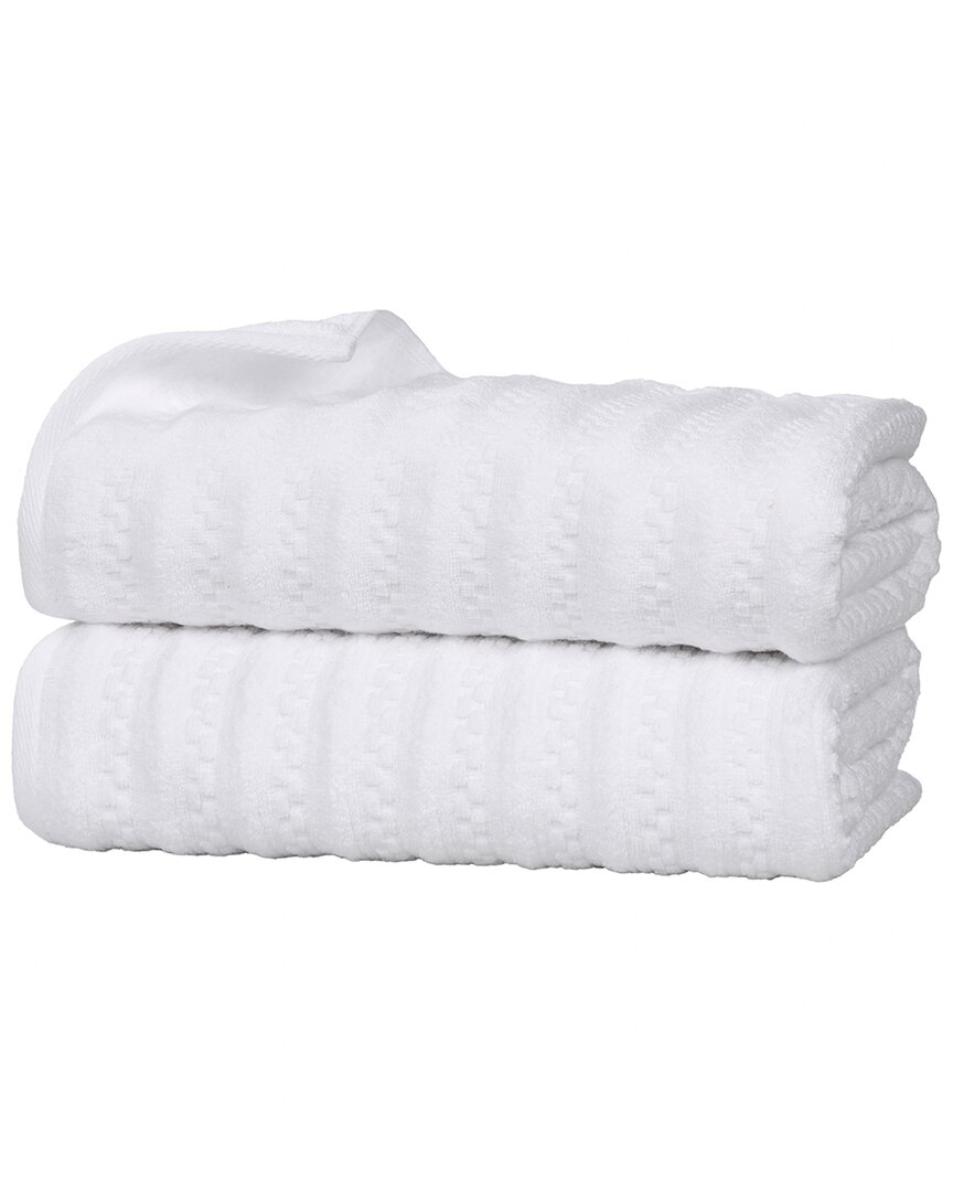 Superior Set Of 2 Zuma Zero Twist Cotton Medium Weight Soft Absorbent Bath Sheets