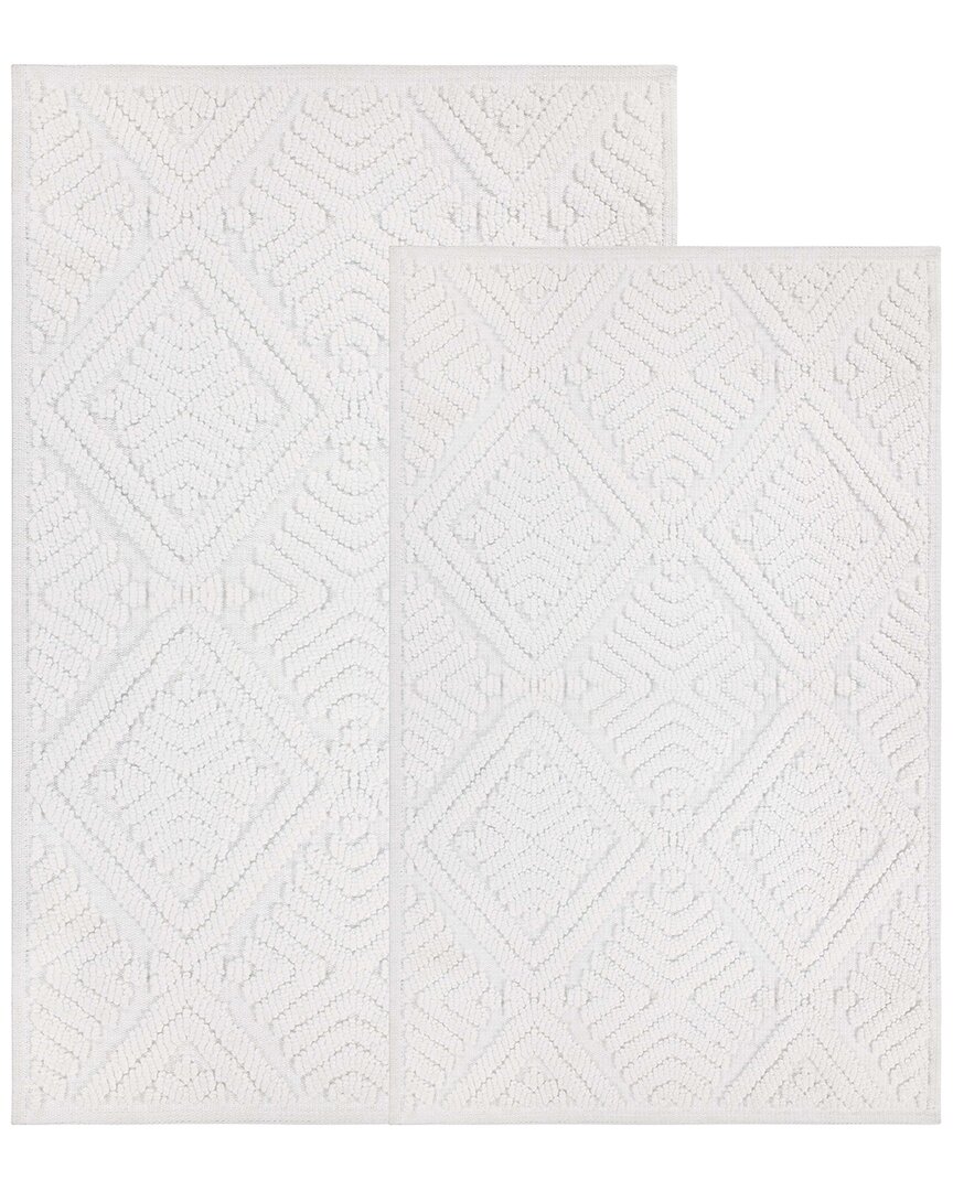 Superior Set Of 2 Large Ceton Geometric Washable Bath Rugs