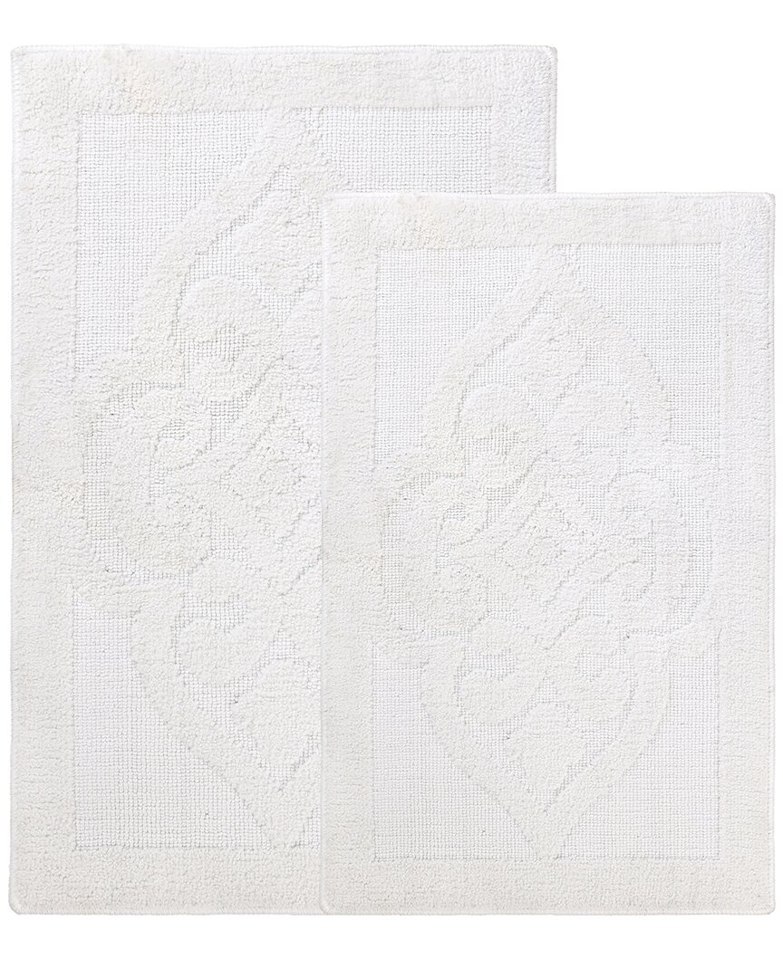 Superior Set Of 2 Large Myra Medallion Washable Bath Rugs