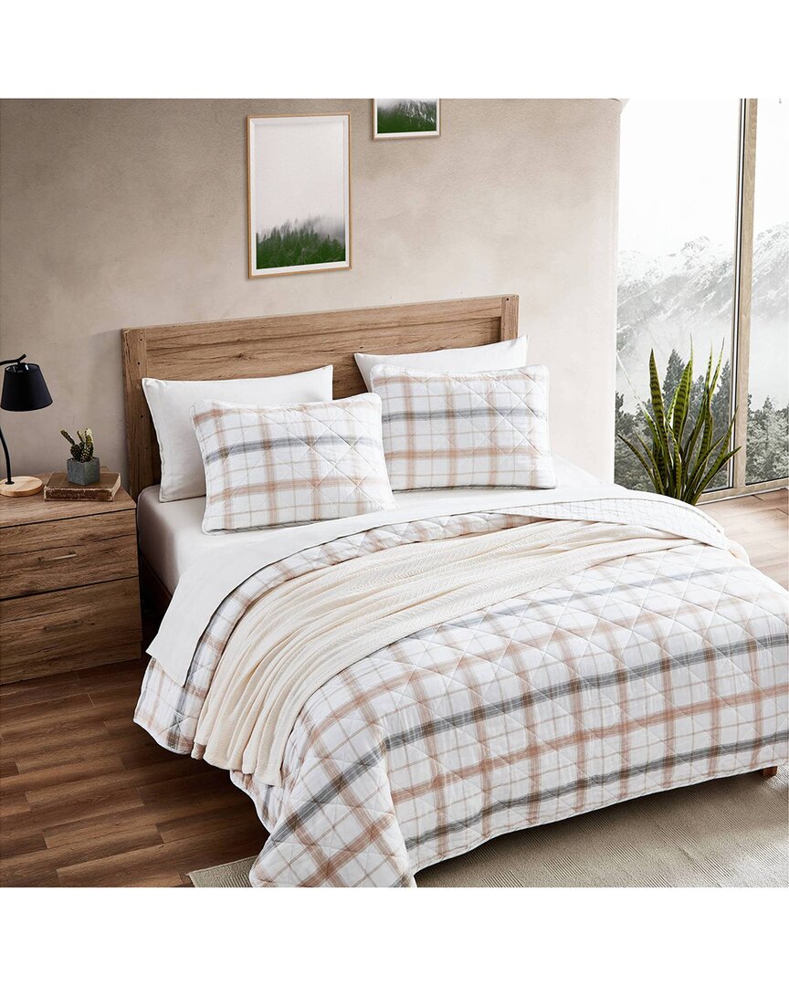 Eddie Bauer Jetty Island Plaid Reversible Quilt Set