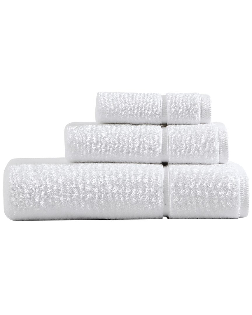 Shop Vera Wang Modern Lux Terry 3pc Towel Set In White