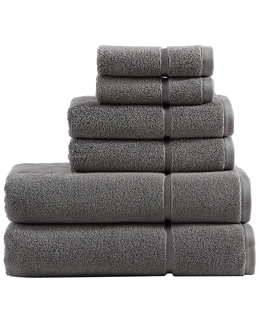 Vera Wang Modern Lux Terry 6pc Towel Set In Grey