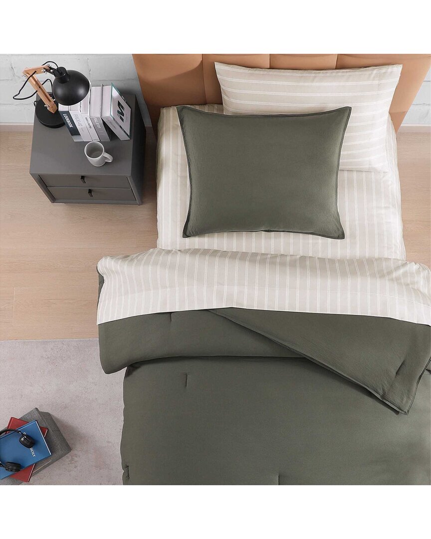 Tommy Hilfiger Th Solid Microfiber Comforter Bonus Set In Multi