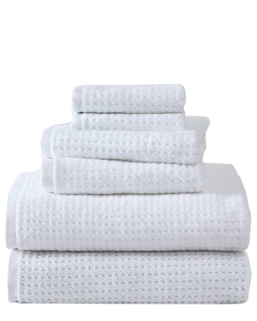 Tommy Bahama Northern Pacific White 6pc Towel Set In Gray