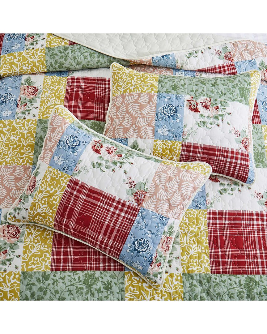 Unikome Floral & Geometric Printed Coverlet Set