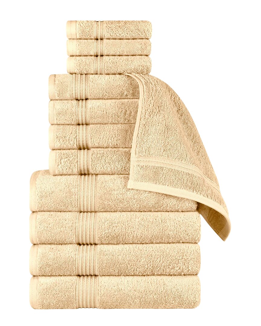 SUPERIOR SUPERIOR EGYPTIAN COTTON 12PC HIGHLY ABSORBENT SOLID ULTRA SOFT TOWEL SET