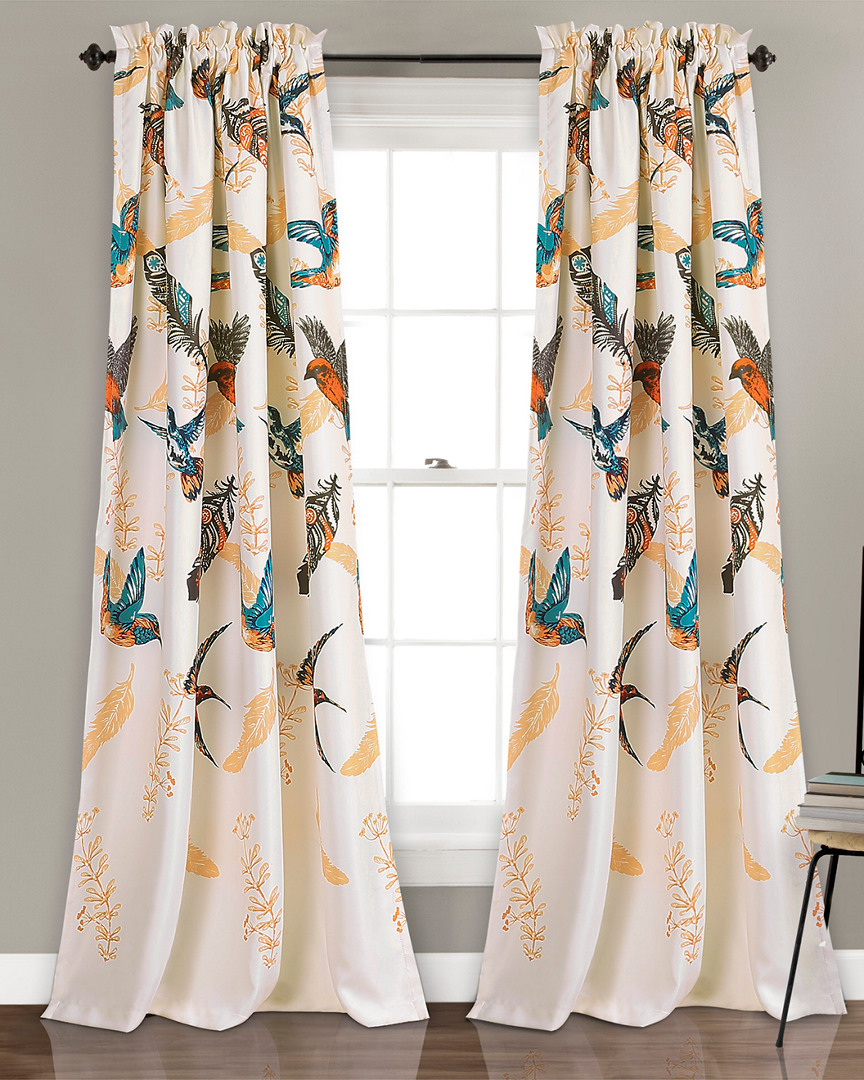 Triangle Home Bird Breeze Room Darkening Window Curtain In Multi