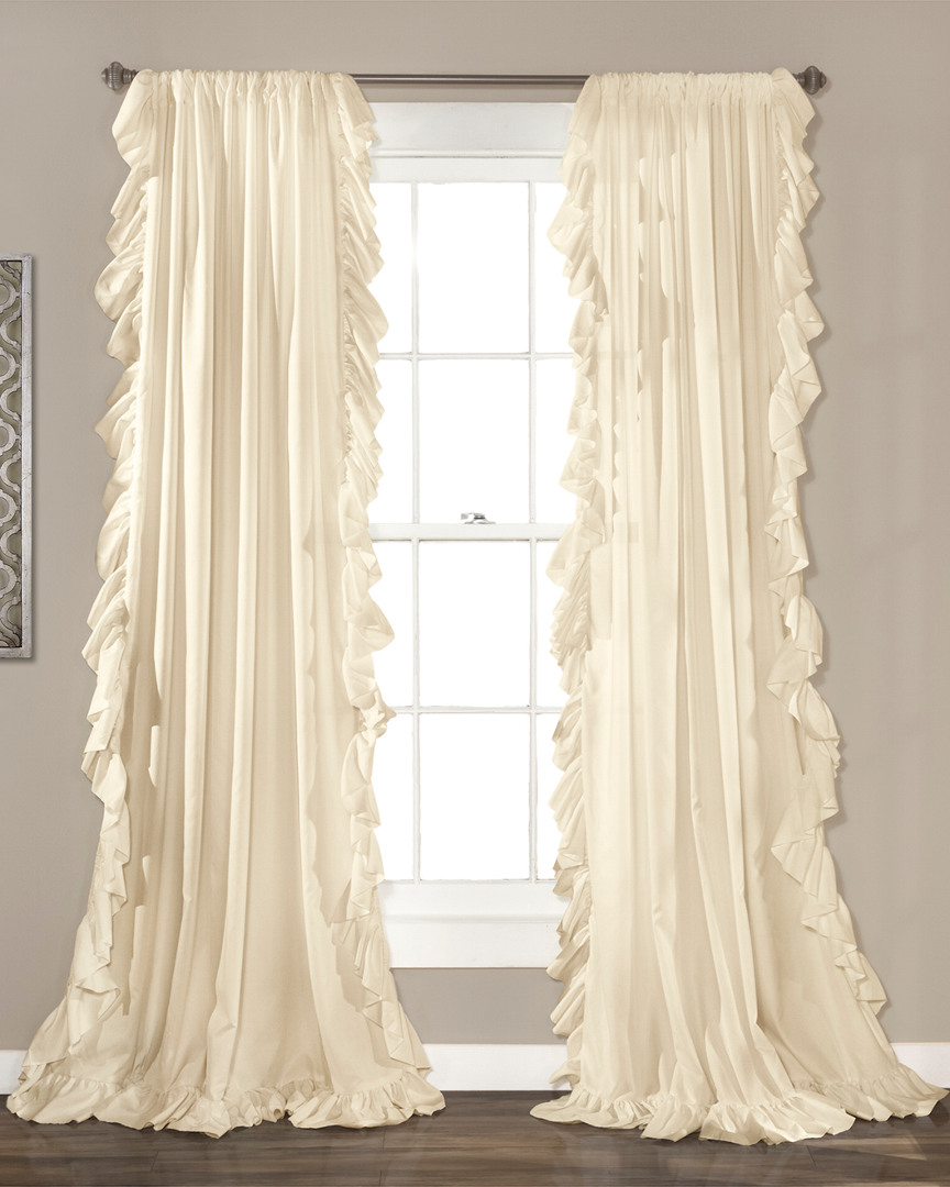 Triangle Home Reyna Window Curtain Ivory Set