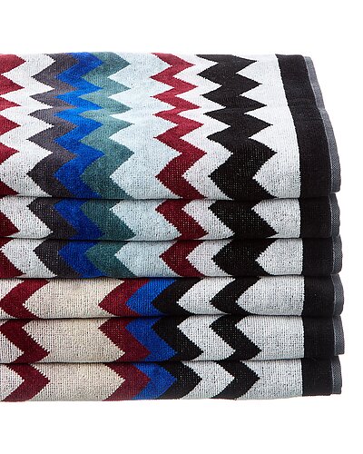 Set of 6 Bath Towels Missoni