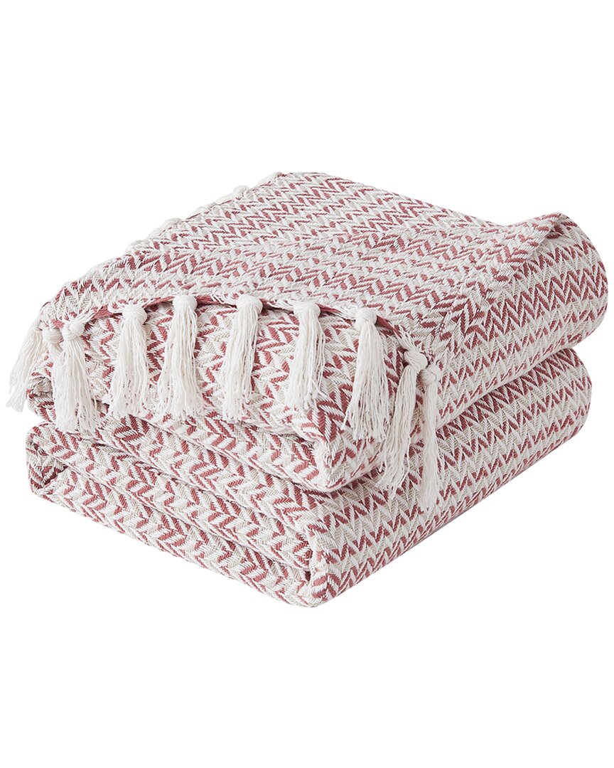 Southshore Fine Linens Agadir 100% Cotton Blanket In Pink
