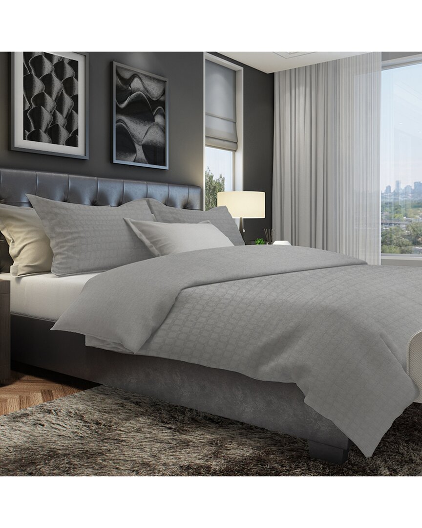 Ninetysix Regency Reversible Duvet Cover Set In Grey