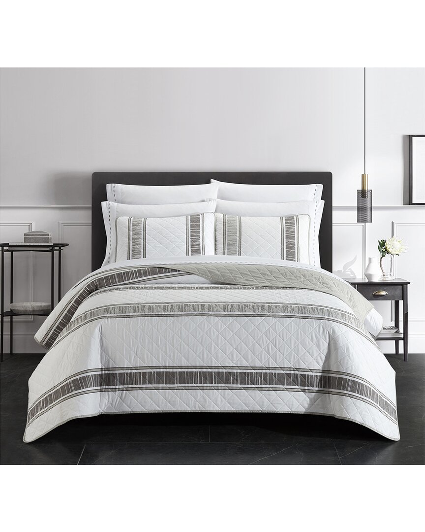 Chic Home Mehdi Quilt Set In Grey