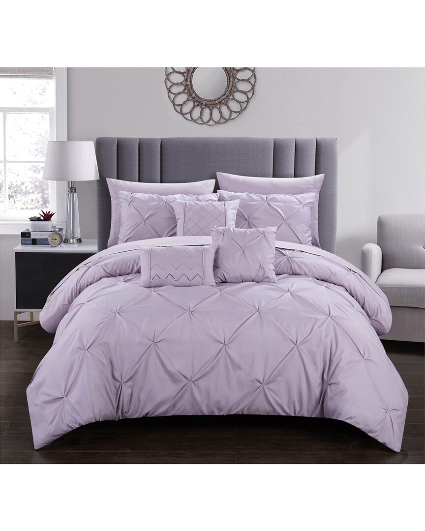 Chic Home Salvatore Bed In A Bag Comforter Set In Lavender