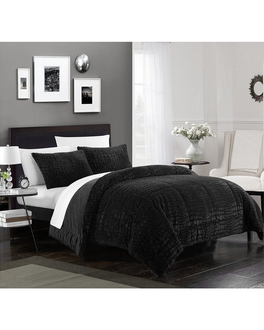 Chic Home Allie 3pc Comforter Set In Black