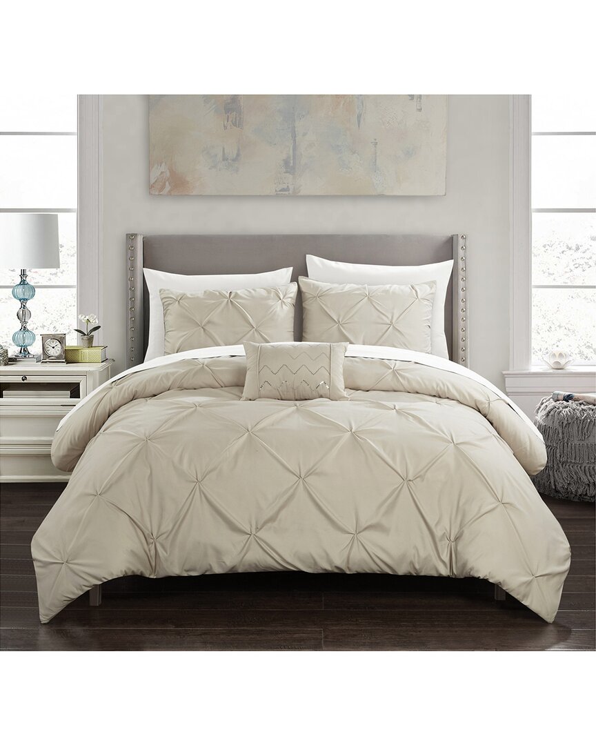 Chic Home Weber Duvet Cover Set In Taupe