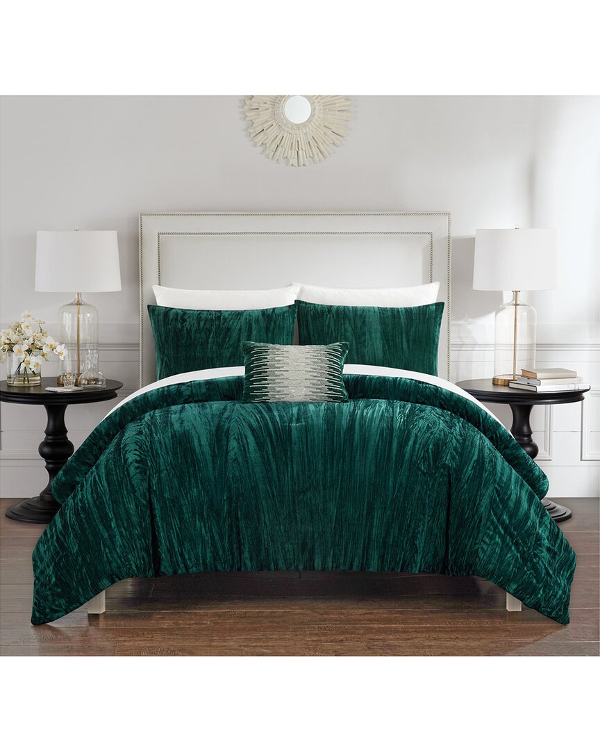 Chic Home Merieta Comforter Set In Green