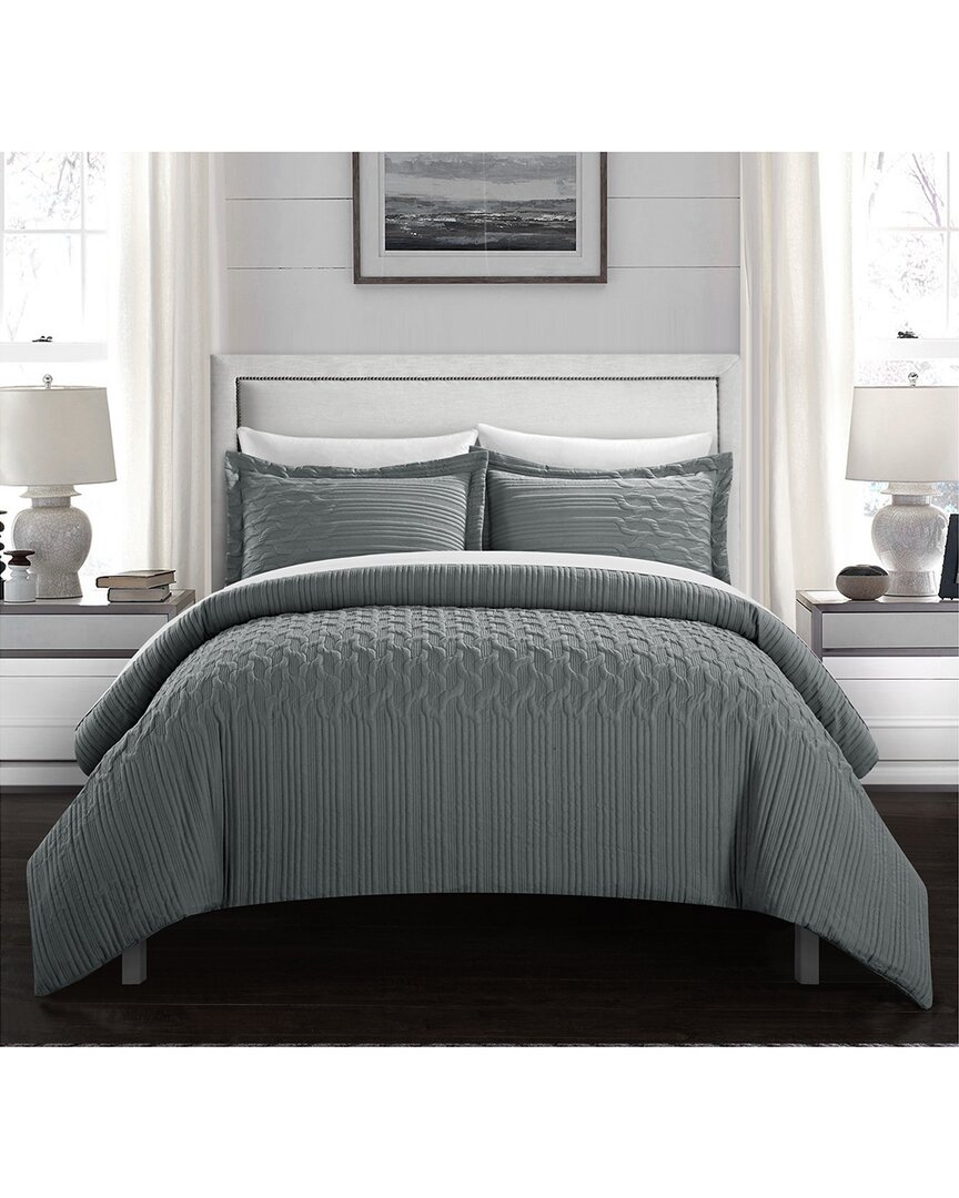 Chic Home Jazmaine Comforter Set In Grey