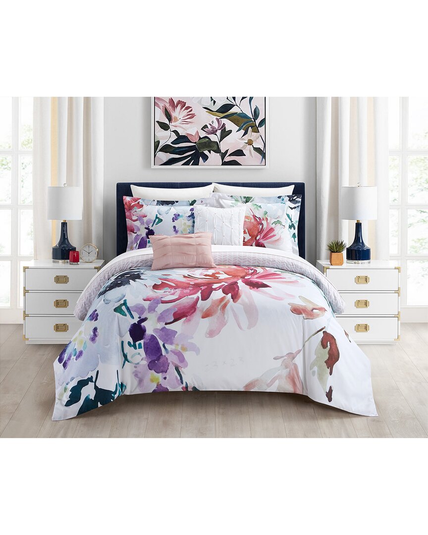 Chic Home Finnerty Gardens Reversible Comforter Set In Multi