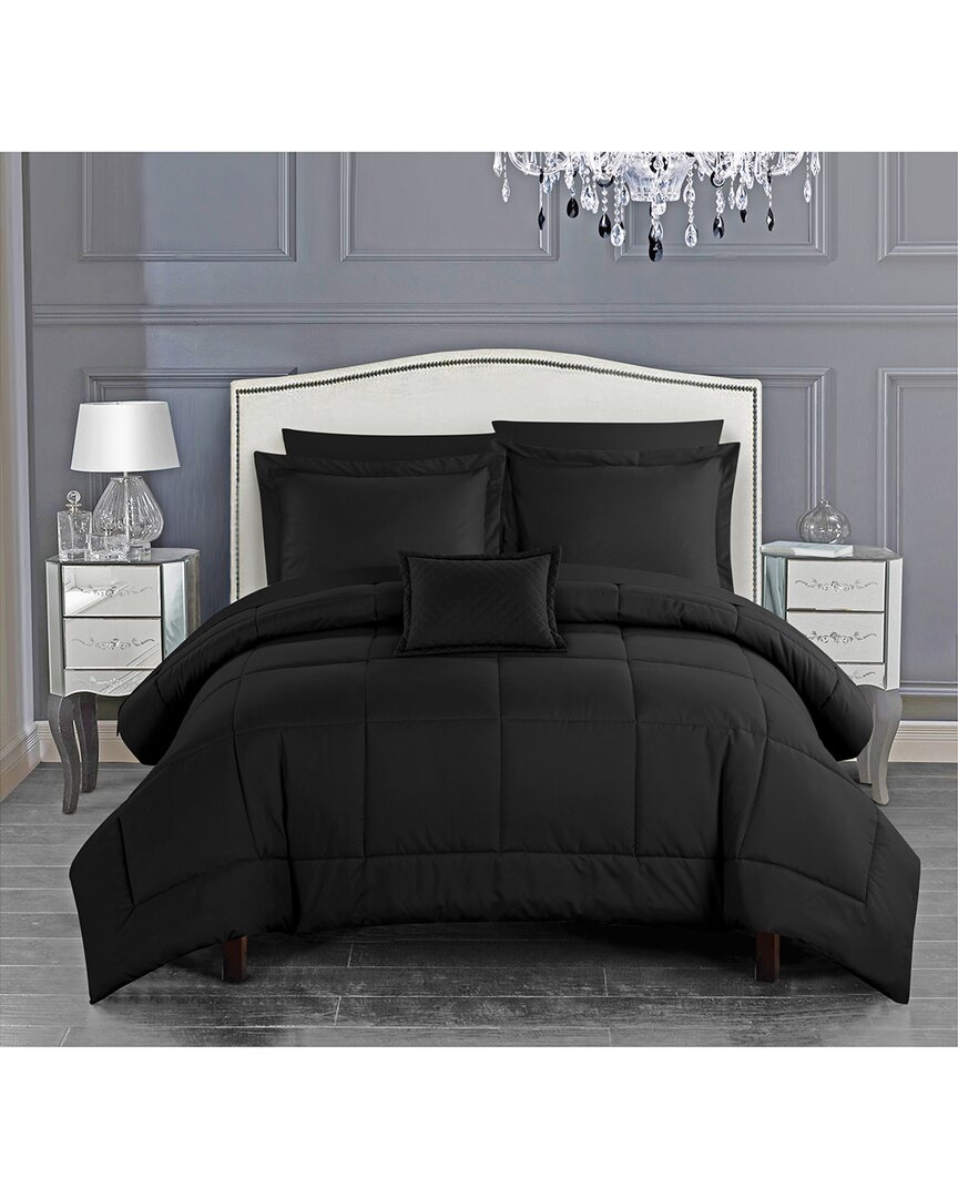 Chic Home Joshuah Bed In A Bag Comforter Set In Black