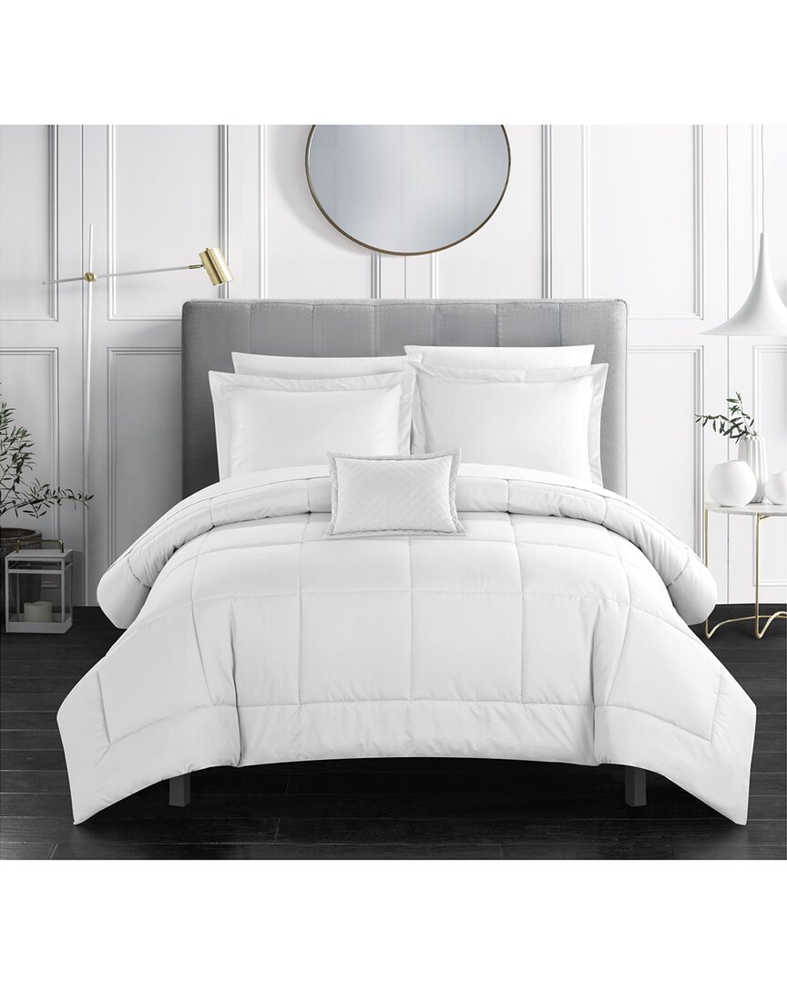 Chic Home Joshuah Bed In A Bag Comforter Set In White