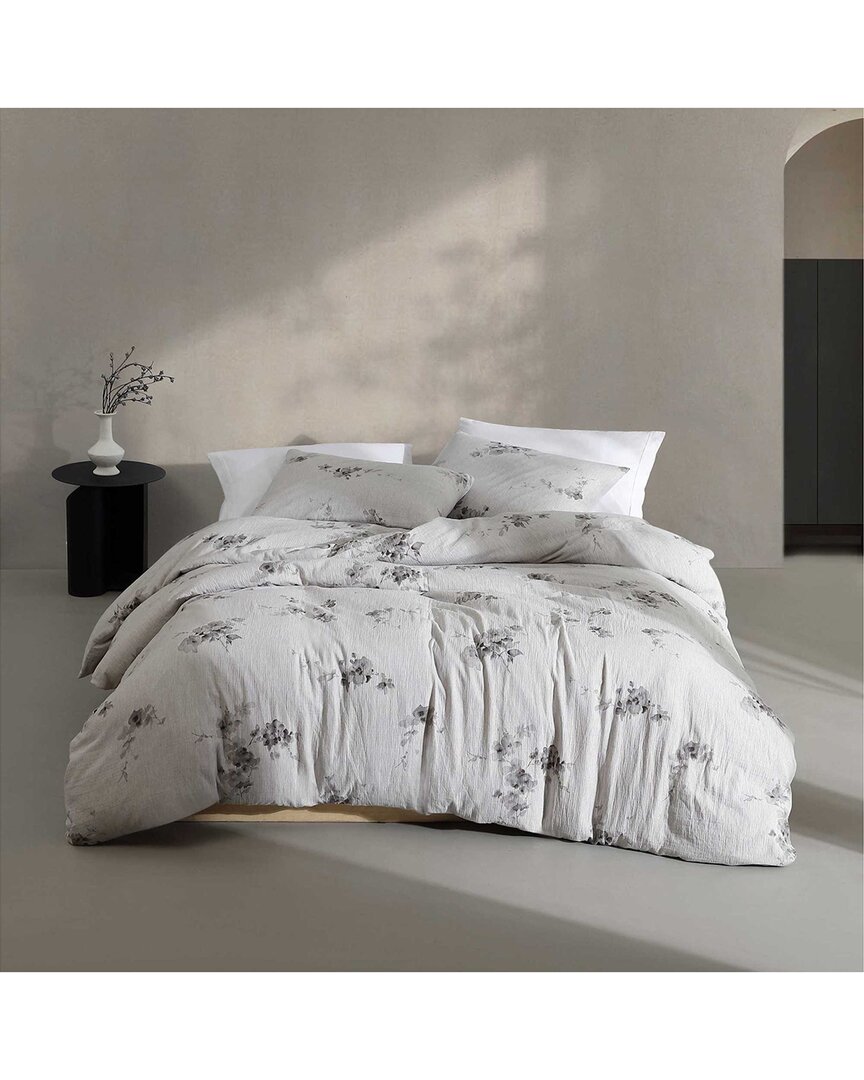 Calvin Klein Aquarelle Floral Cotton Melange Gauze Duvet Cover Set